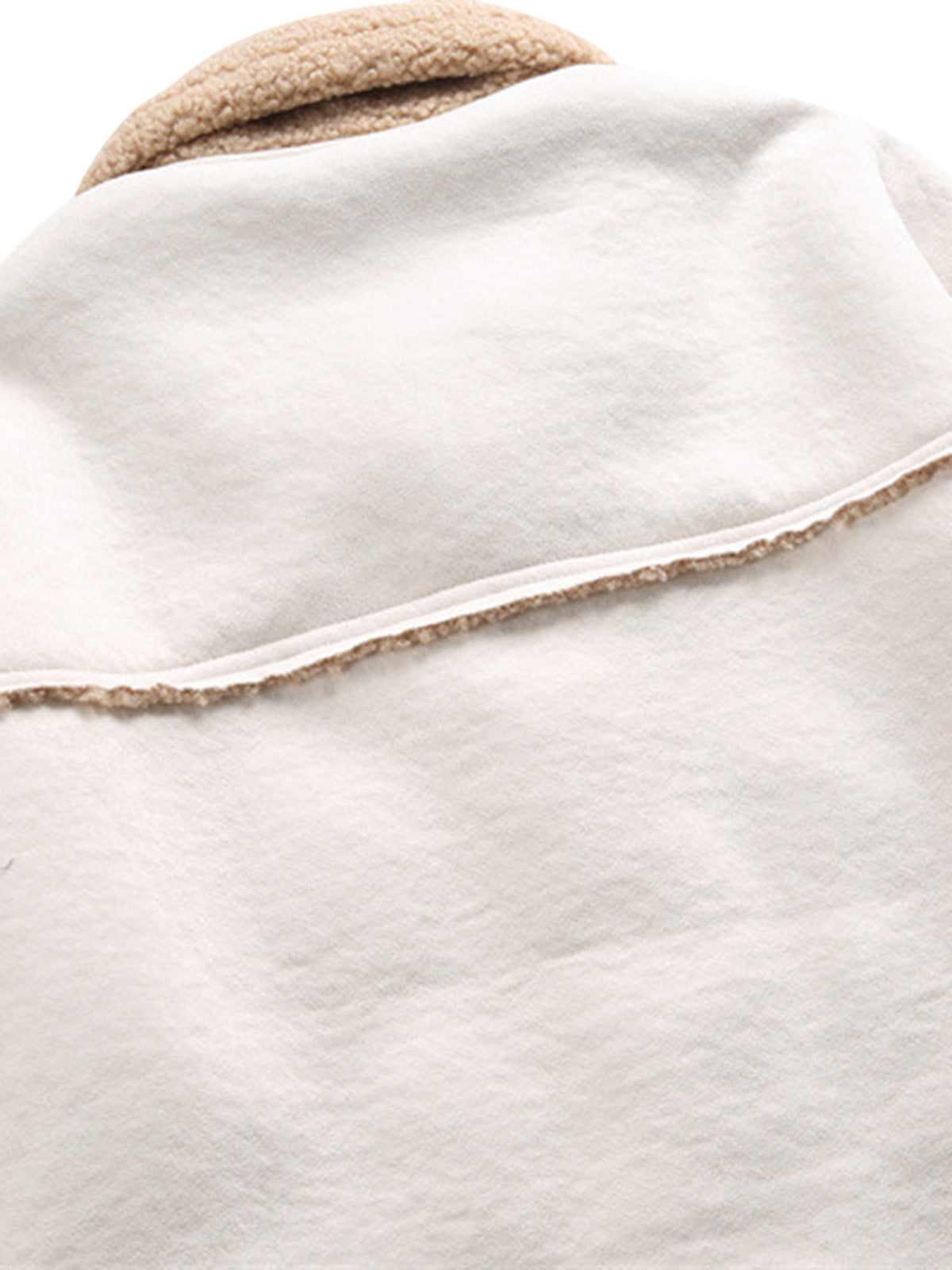 Raw Edge Star Embroidered Fleece Jacket 