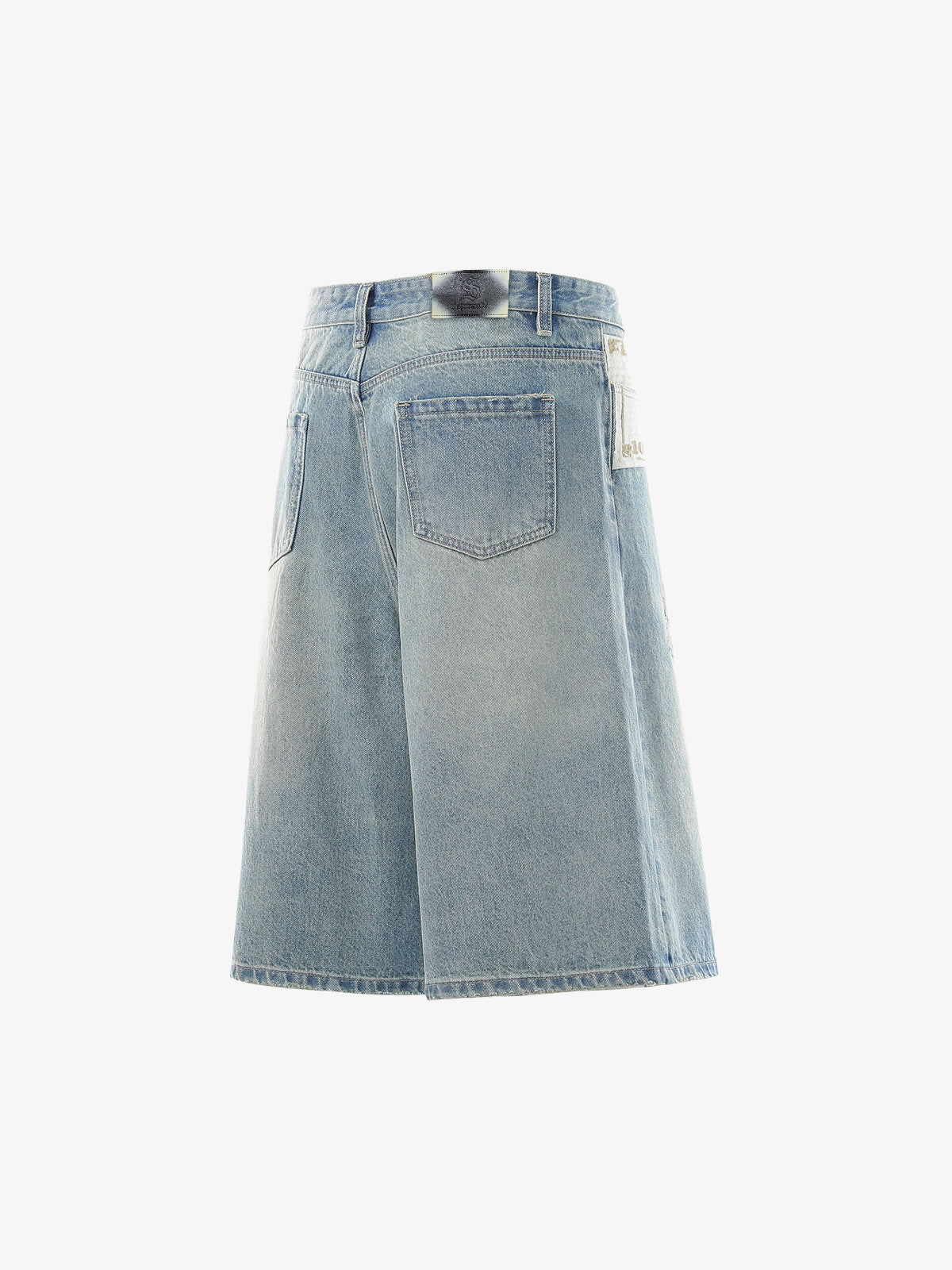 Dollar Appliqué Denim Shorts