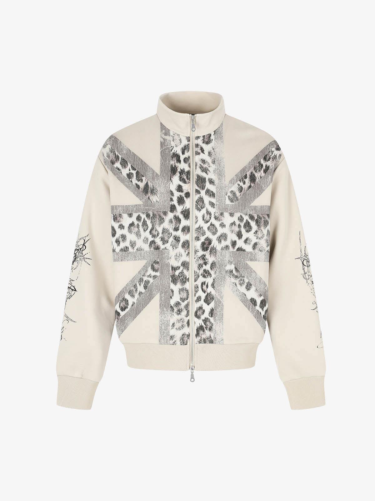 Leopard Flag Print Boxy Jacket