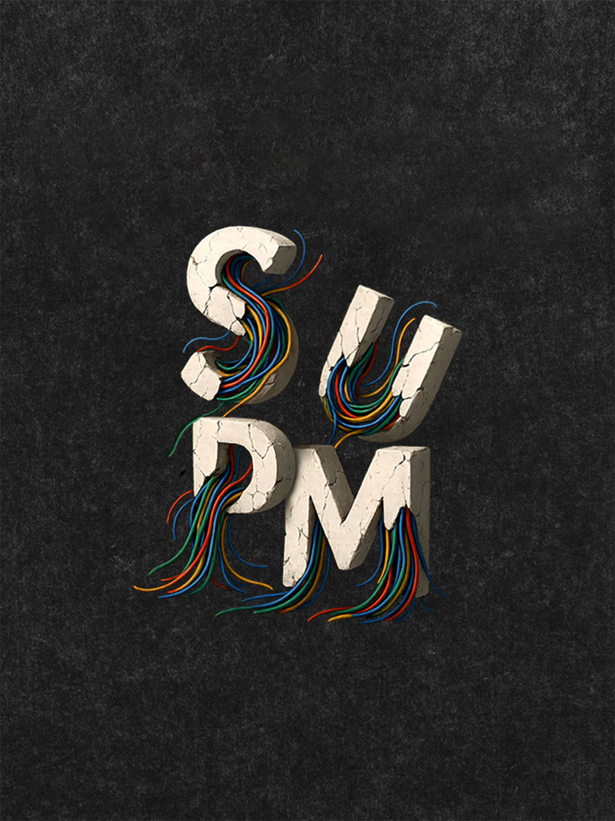 supm cable graphic T-shirt 