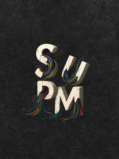 supm cable graphic T-shirt 