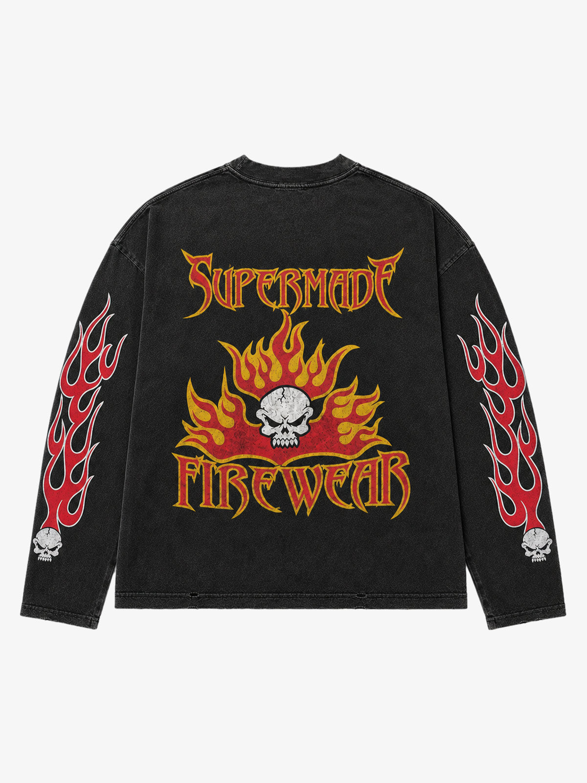 Flame Skull Graphic Long Sleeve Tee