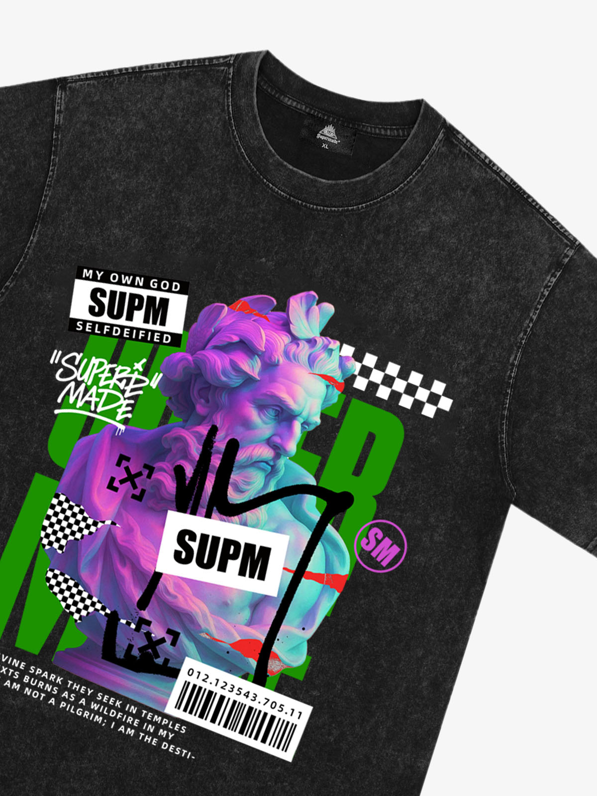 Unique Graphic T-Shirt with Bold Artistic Design for Men 