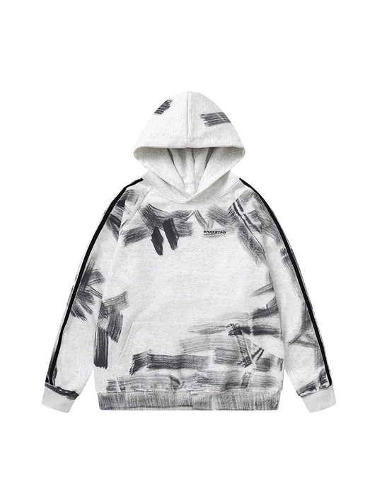 Thesupermade Dirty Brush Painted Graffiti Hoodie 