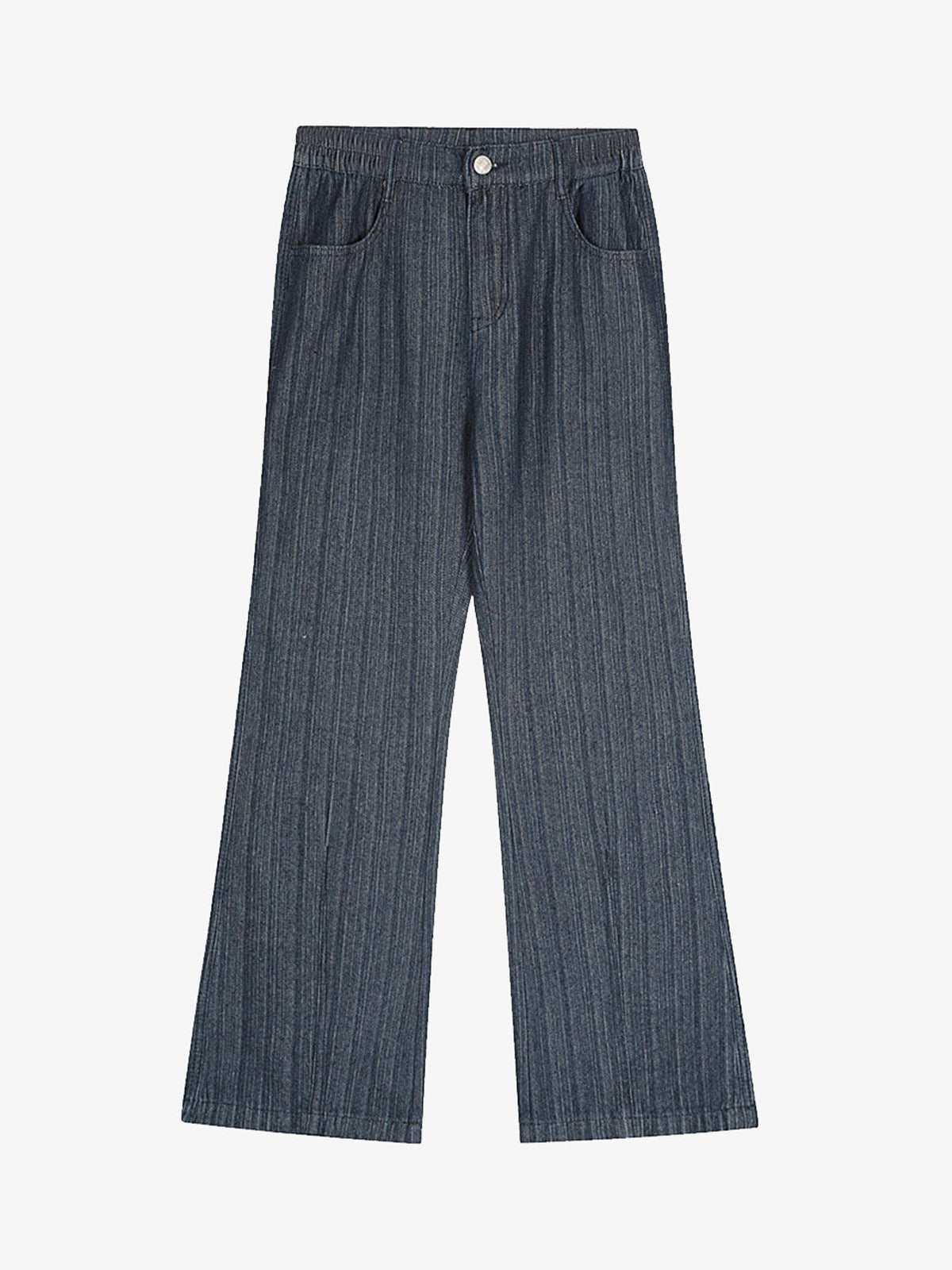Stylish Wide-Leg Denim Trousers with Pleated Design for Modern Fashionistas 