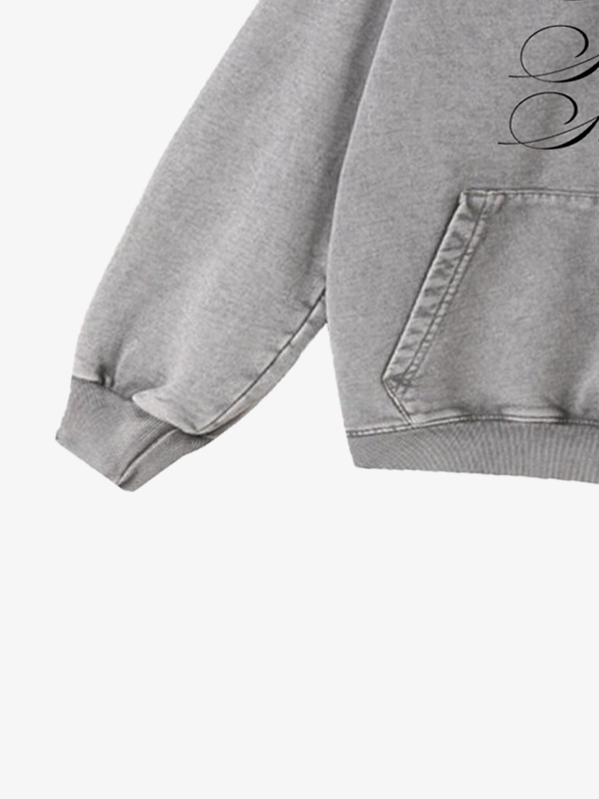 Cross Graphic Washed Distressed Hoodie