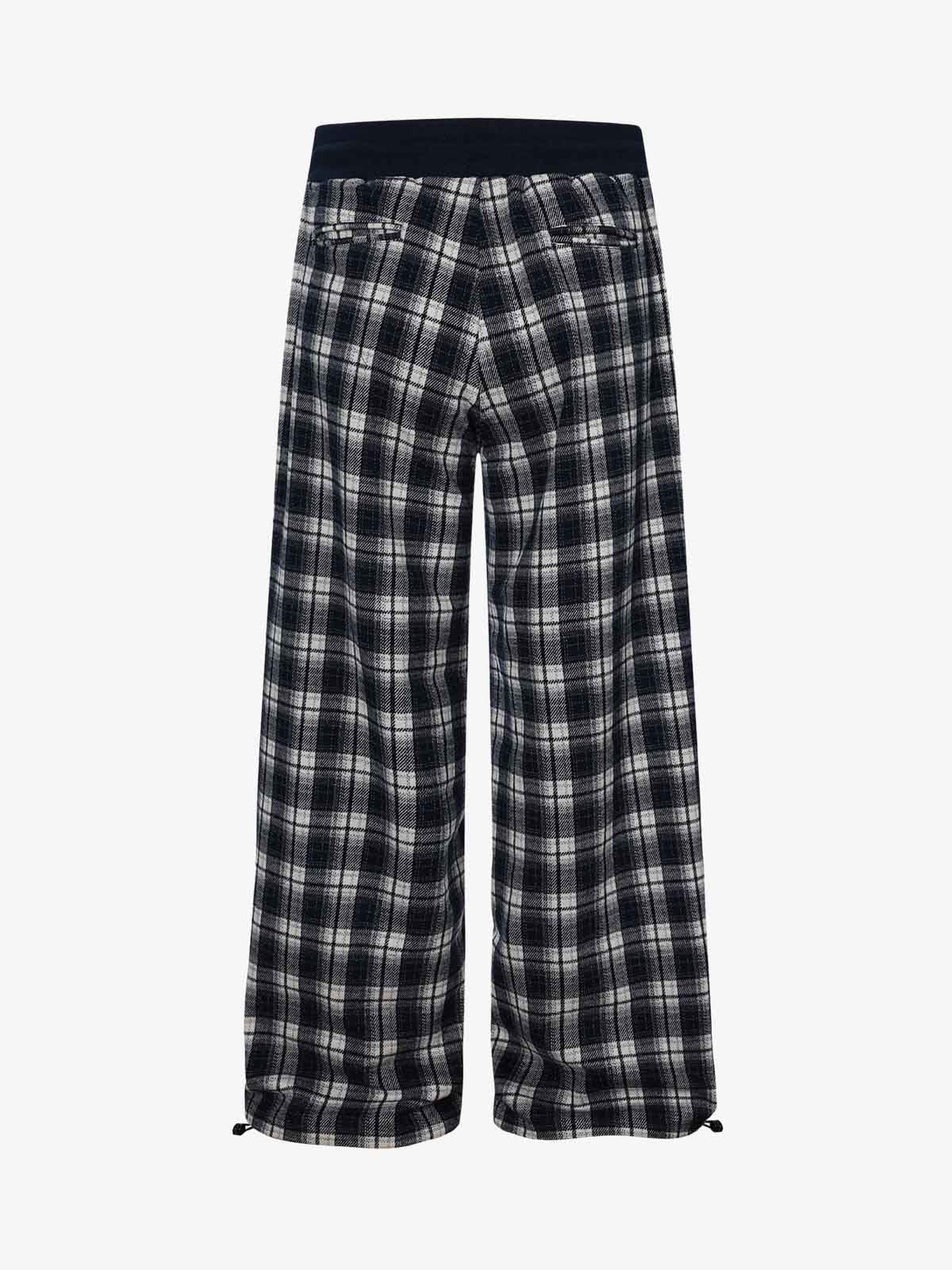 Plaid Wide-Leg Lounge Pants for Cozy Comfort 