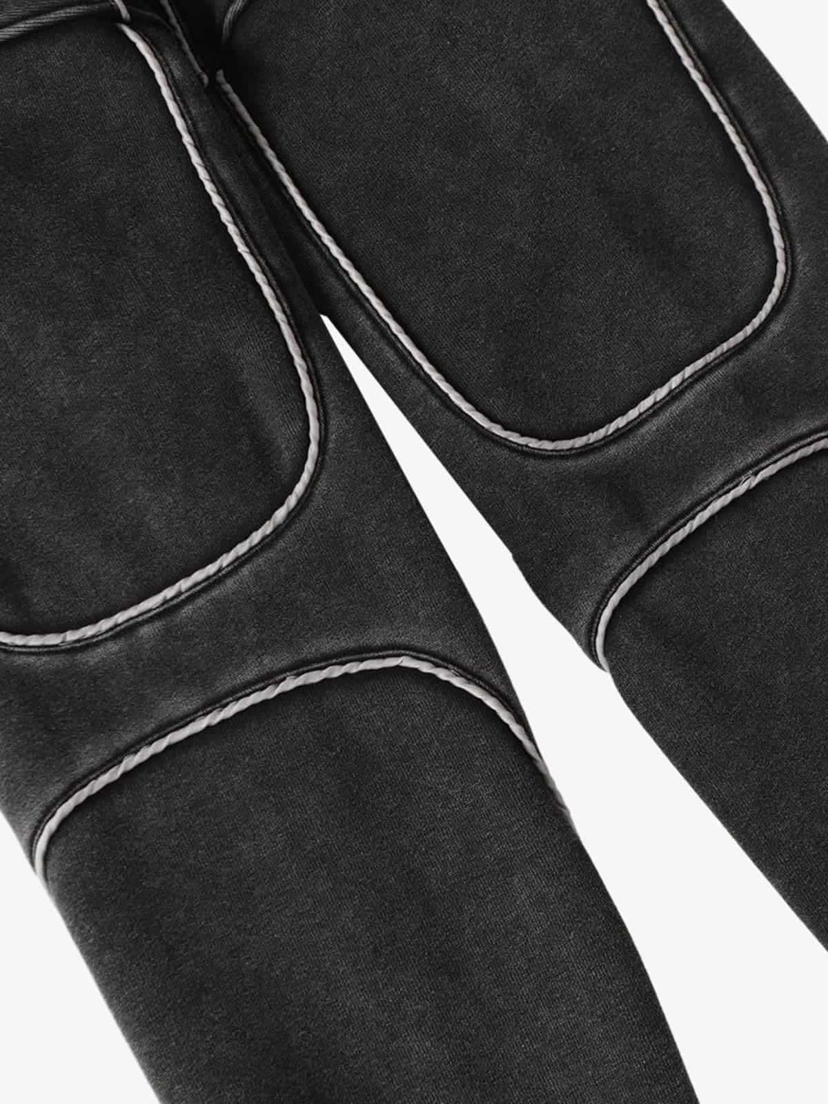 Retro Deconstructed Patchwork Washed Hoodie 