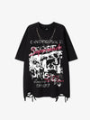 Letter Graphic Necklace Tee