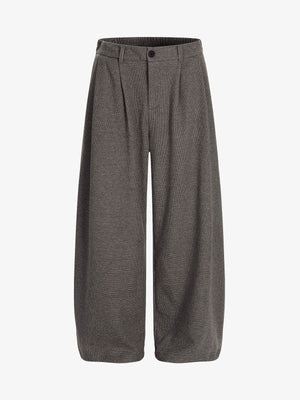 Casual Pleated Drape Stretch Barrel Pants 