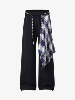 Plaid Patchwork Sweatpants 