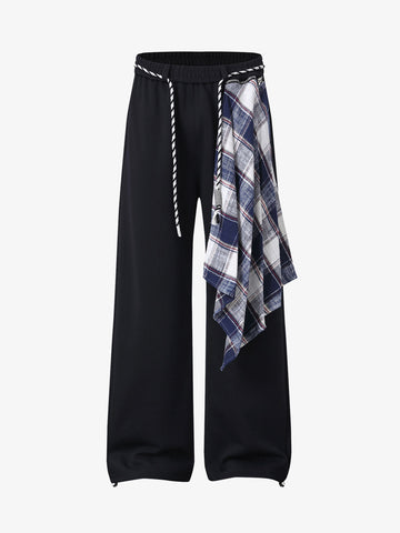Plaid Patchwork Sweatpants 