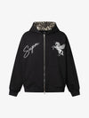 Embroidered Pegasus Zip-Up Hoodie