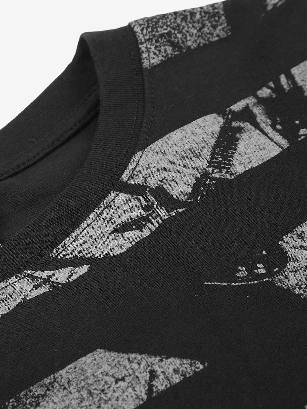 Paint Splatter Striped Long Sleeve Tee