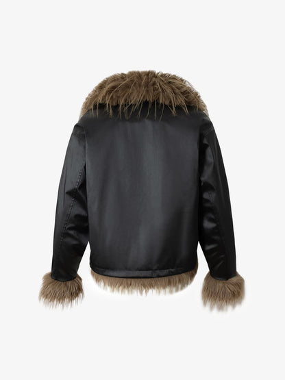 Winter-Ready Corduroy Jacket with Faux Fur Trim for Men 