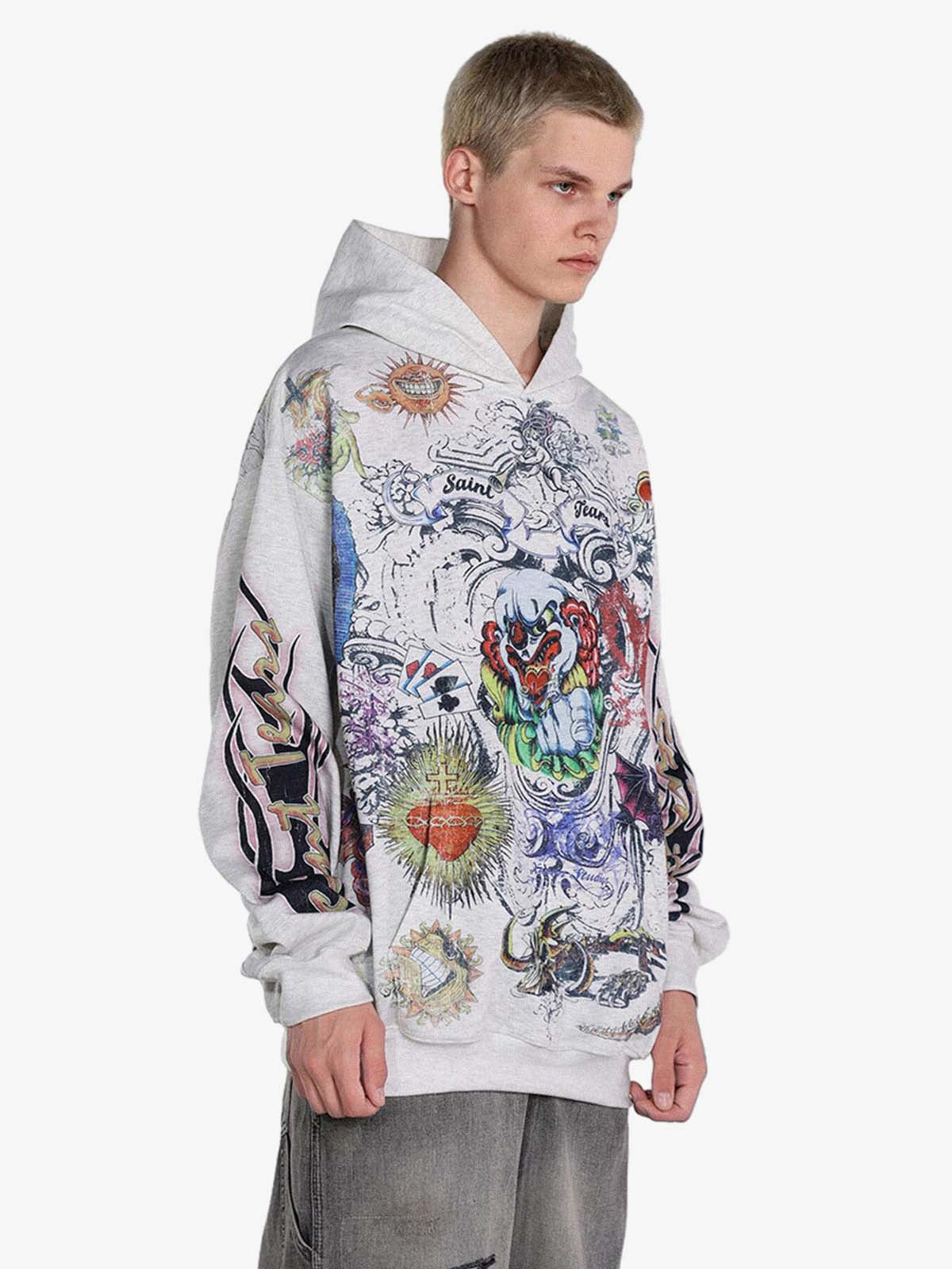 American Retro Hip-Hop All-Over 3D Print Hoodie