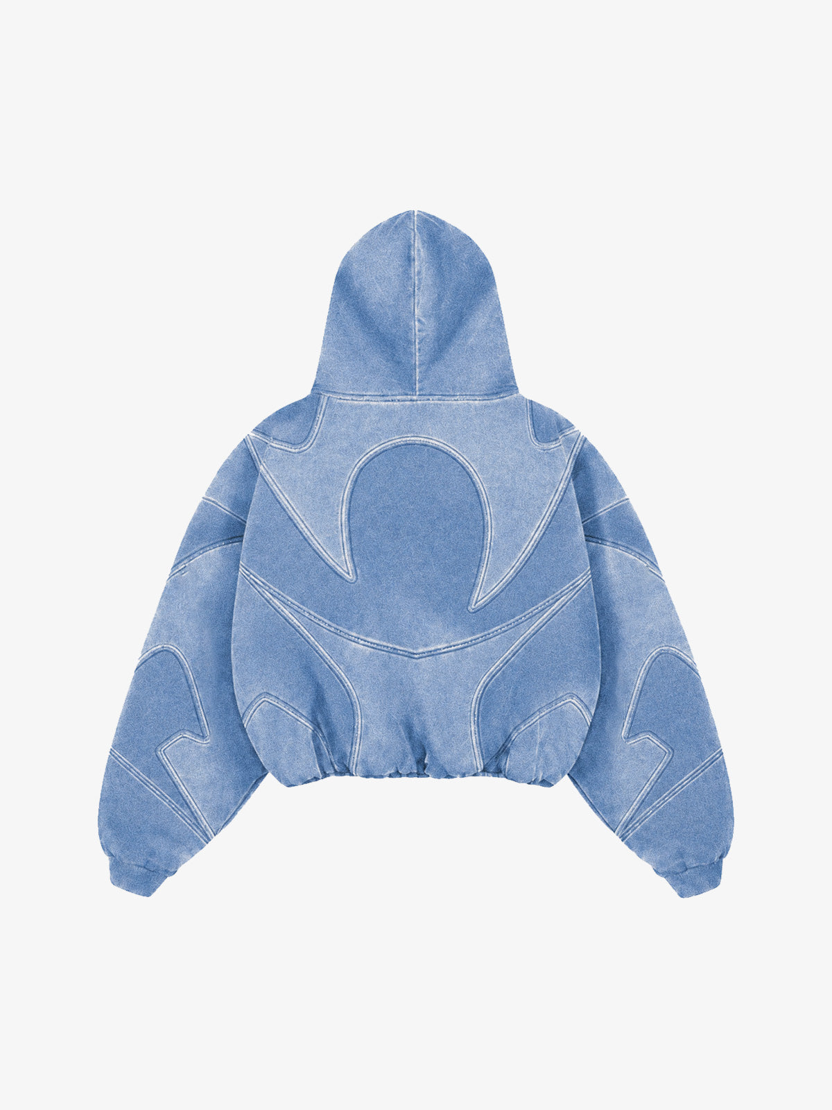 Washed Panel Detail Boxy Hoodie & Wide-Leg Sweatpants Set
