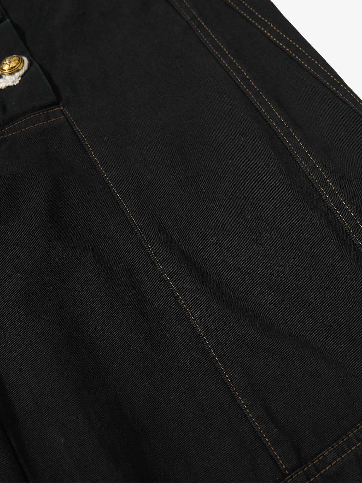Military Button Baggy Cargo Pants