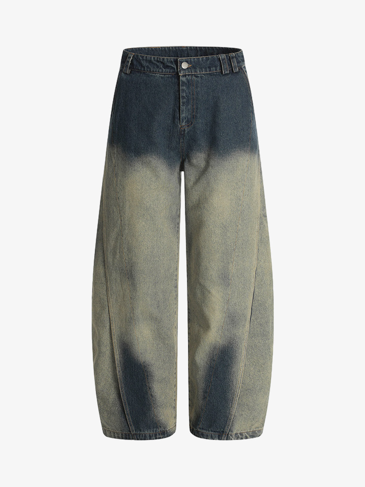 Gradient Wash Wide-Leg Jeans for Women - Stylish and Comfortable Denim Trousers 
