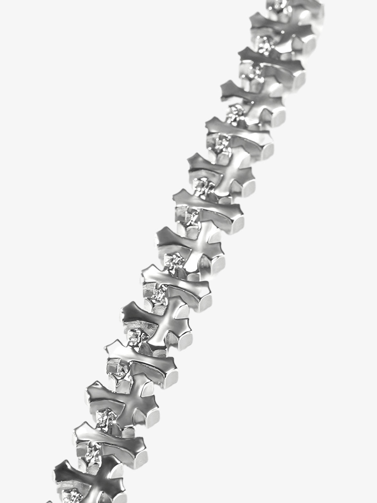 Cross Link Iced Bracelet 