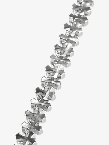Cross Link Iced Bracelet 