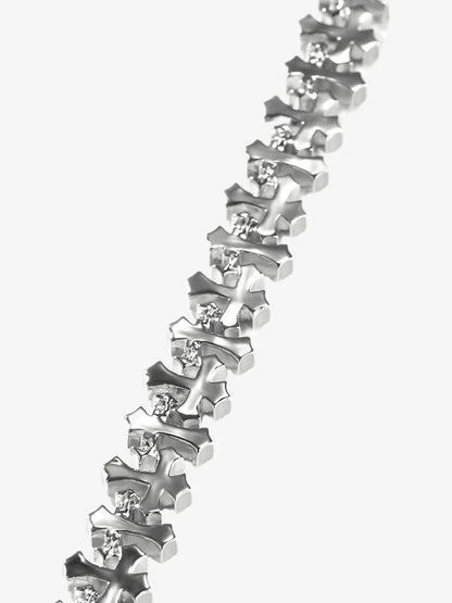 Cross Link Iced Bracelet 