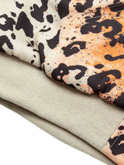Leopard Embroidered Padded Hooded Jacket