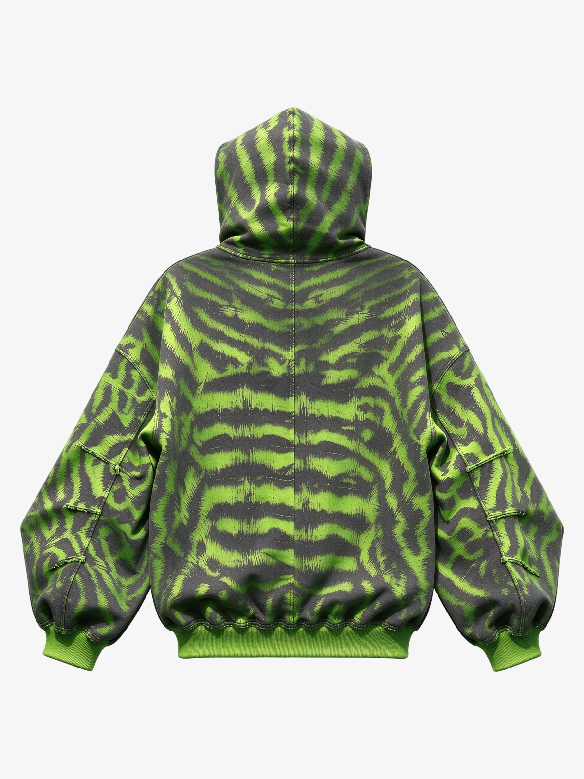Neon Tiger Stripe Zip Hoodie & Sweatpants Set