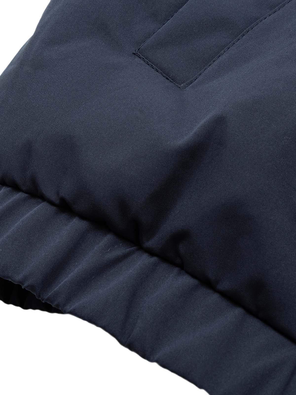 Jersey Stand Collar Embroidered Quilted Puffer Jacket 