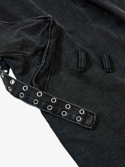 Punk Rivet Multi-Zip Metal Baggy Jeans 