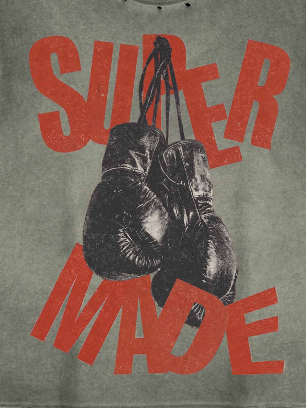 Débardeur à motif boxe vieilli