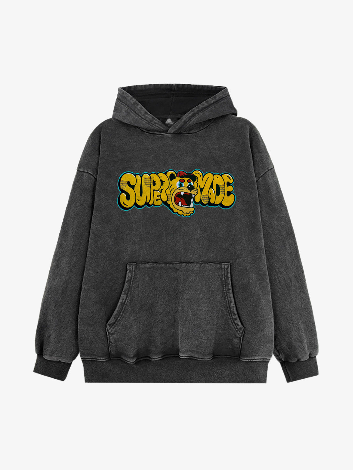 Street-Cool Tiger Head Graffiti Style Hooded Sweatshirt 