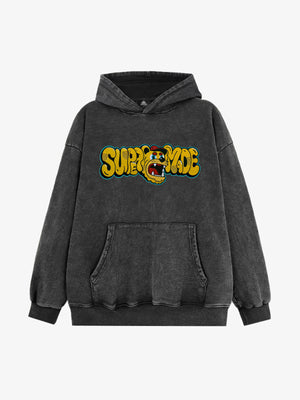 Street-Cool Tiger Head Graffiti Style Hooded Sweatshirt 