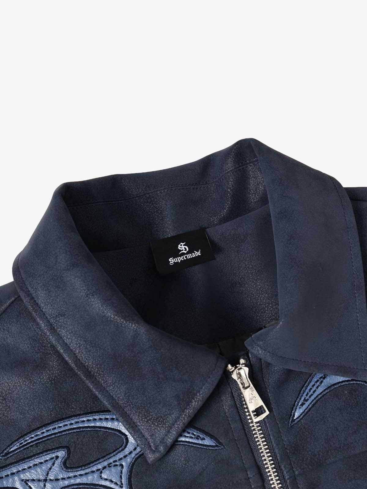 Thorn Embroidered Suede Jacket