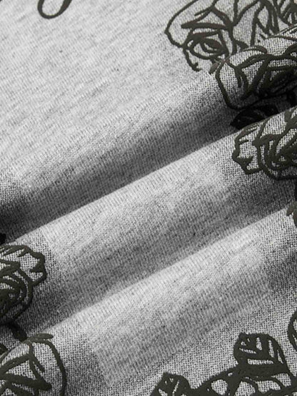 Rose Cross Slogan Graphic T-Shirt