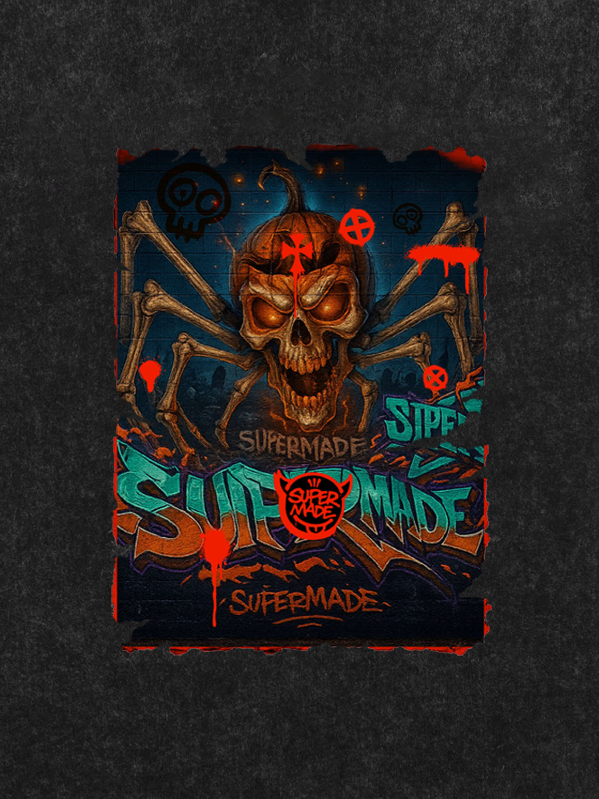 Bloody Dark Skull Spider T-shirt 