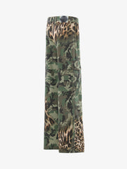 Camo Leopard Patchwork Cargo Pants 