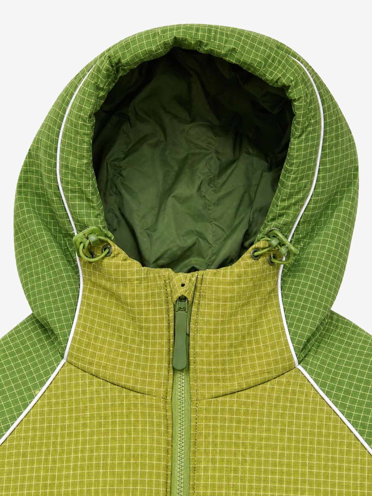 Wing Graphic Color Block Waffle Zip Hoodie