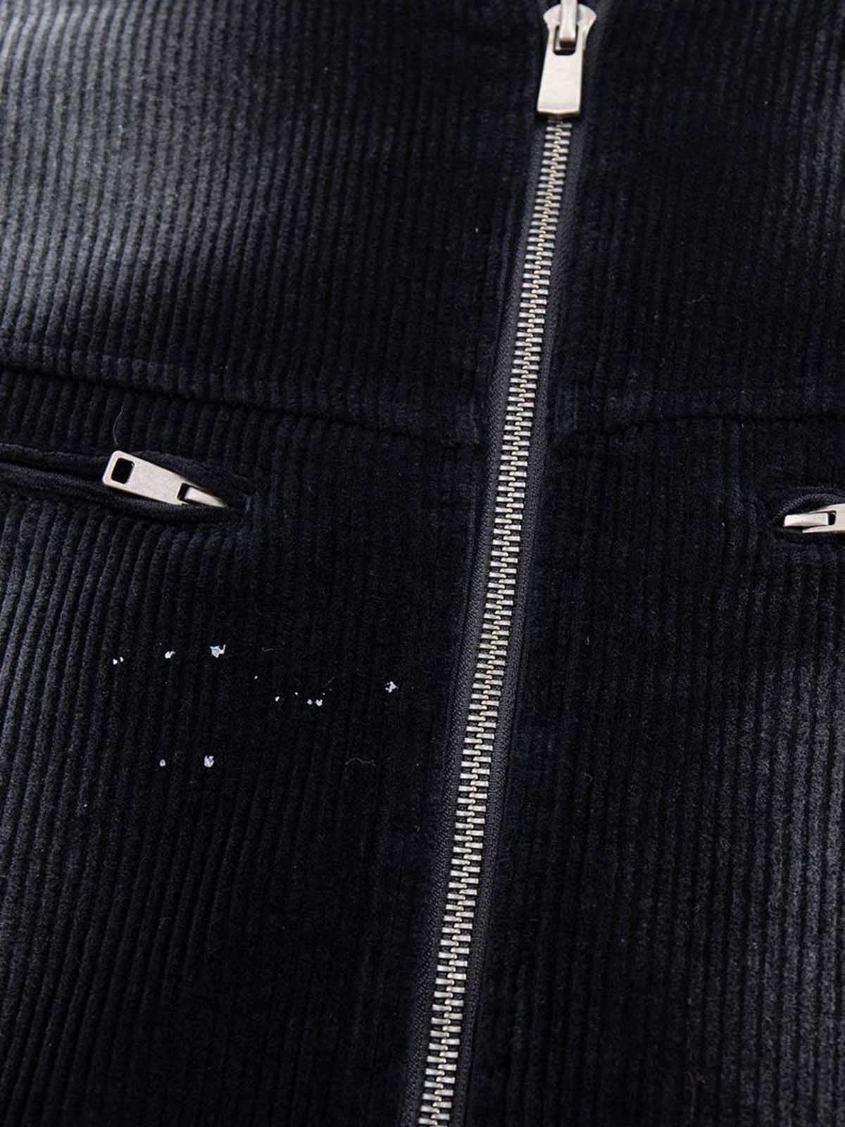 Washed Distressed Corduroy Cropped Jacket
