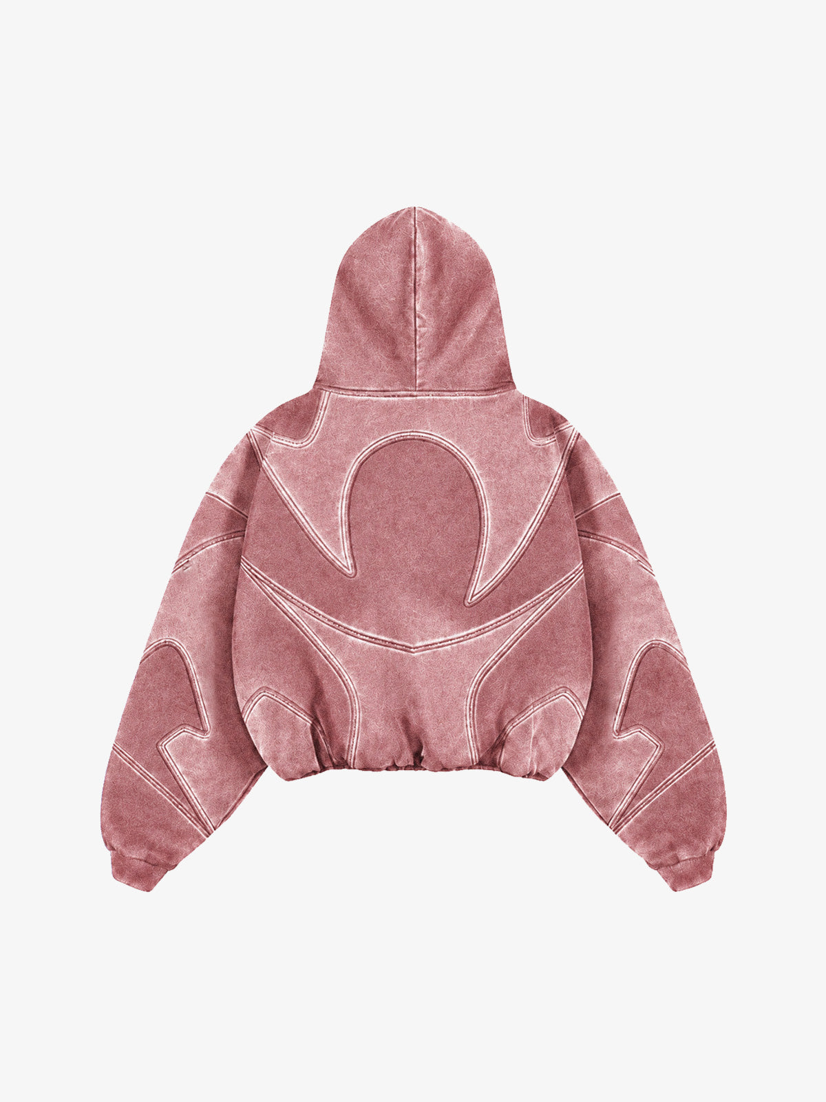 Washed Panel Detail Boxy Hoodie & Wide-Leg Sweatpants Set