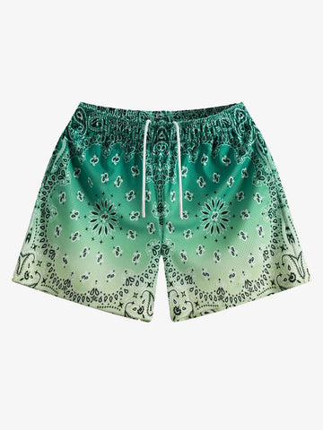 Pantalones cortos deportivos con estampado paisley