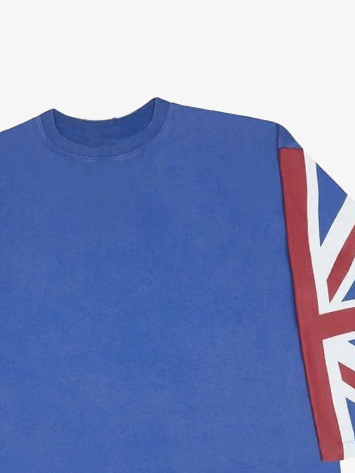 Flag Graphic Washed Distressed Long Sleeve Tee