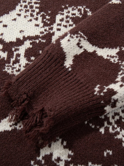 Stylish Contrast Panel Zip-Up Sweater for Casual and Sporty Looks 