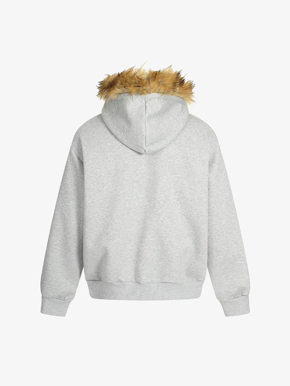 Faux Fur Trimmed Hooded Jacket for Winter and Fall 