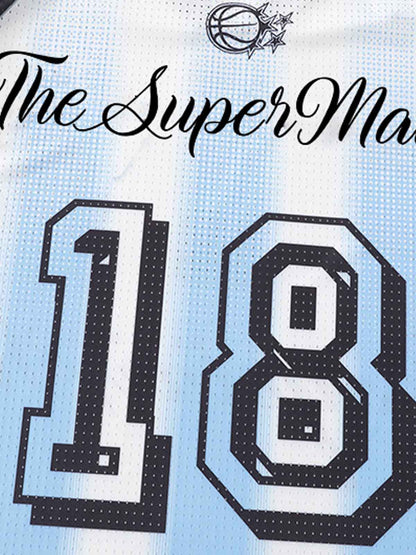 Striped Mesh Soccer Jersey