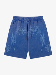Pantalones cortos con estampado gótico oscuro