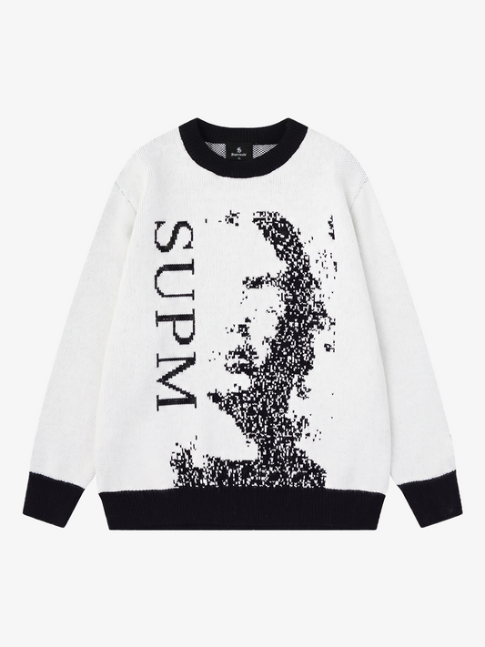 Street Portrait Jacquard Knit Sweater