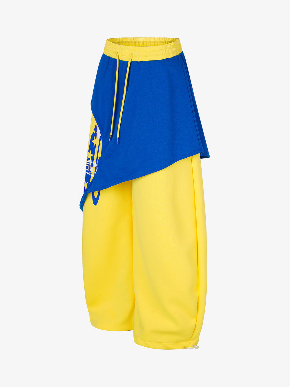 Baggy-Jogginghose im Patchwork-Look mit angedeuteten Lagen