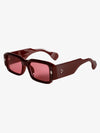Gold Arrow Studded Square UV-Protection Sunglasses