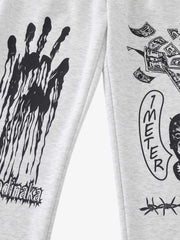 Dark Graphic Print Sweatpants 